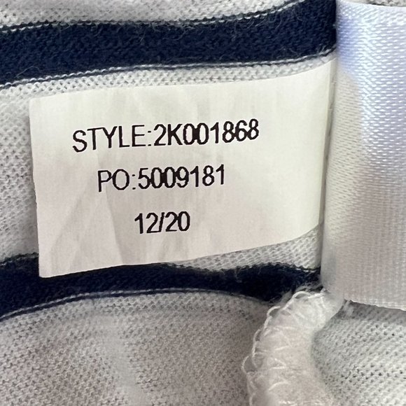 Vineyard Vines Surftee White & Navy Blue Stripes Orange Trim Top T-Shirt… - Picture 7 of 7